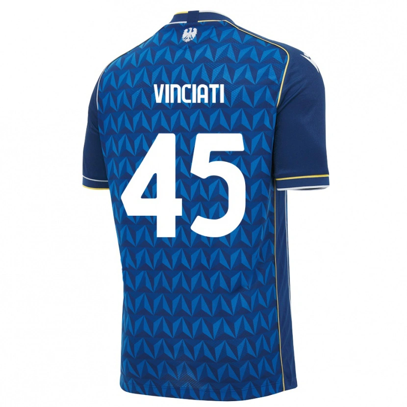 Danxen Dames Giulio Vinciati #45 Koninklijk Blauw Wit Blauw Uitshirt Uittenue 2026/27 T-Shirt
