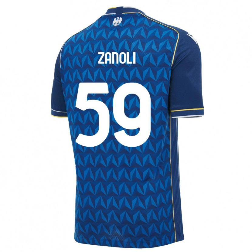 Danxen Dames Alessandro Zanoli #59 Koninklijk Blauw Wit Blauw Uitshirt Uittenue 2026/27 T-Shirt