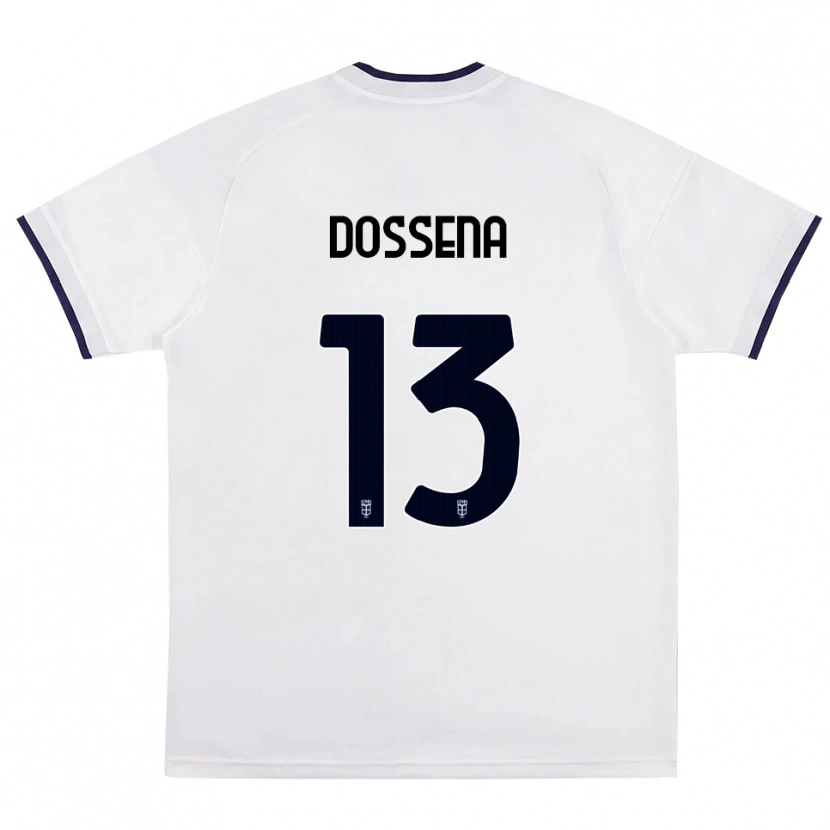 Danxen Dames Alberto Dossena #13 Wit Rood Koninklijk Blauw Uitshirt Uittenue 2026/27 T-Shirt