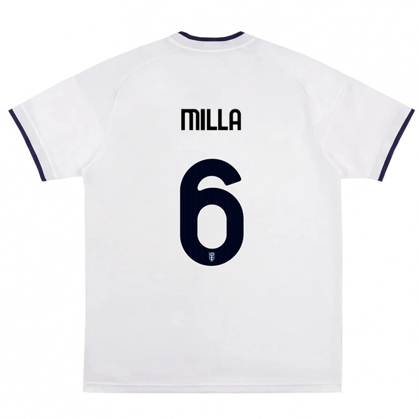 Danxen Dames Luis Milla #6 Wit Rood Koninklijk Blauw Uitshirt Uittenue 2026/27 T-Shirt