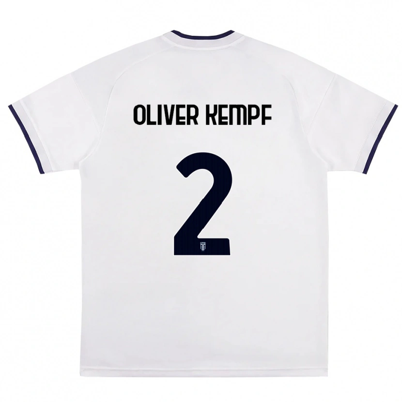 Danxen Dames Marc Oliver Kempf #2 Wit Rood Koninklijk Blauw Uitshirt Uittenue 2026/27 T-Shirt