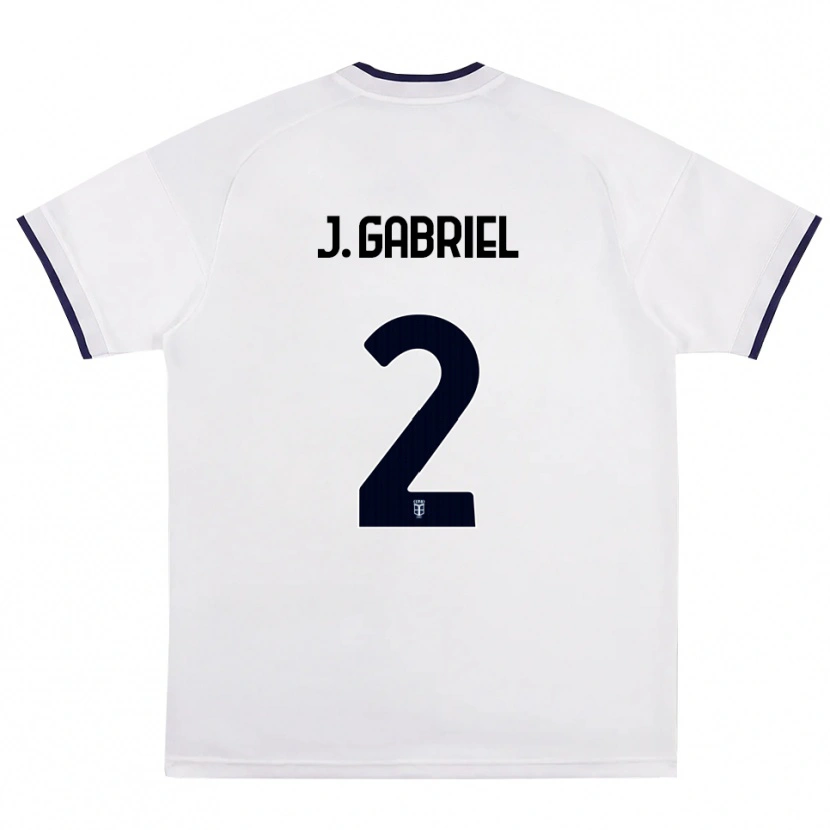 Danxen Dames João Gabriel #2 Wit Rood Koninklijk Blauw Uitshirt Uittenue 2026/27 T-Shirt