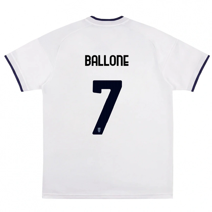 Danxen Dames Andrea Ballone #7 Wit Rood Koninklijk Blauw Uitshirt Uittenue 2026/27 T-Shirt