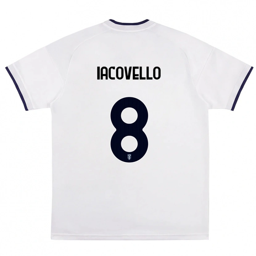 Danxen Dames Mattia Iacovello #8 Wit Rood Koninklijk Blauw Uitshirt Uittenue 2026/27 T-Shirt