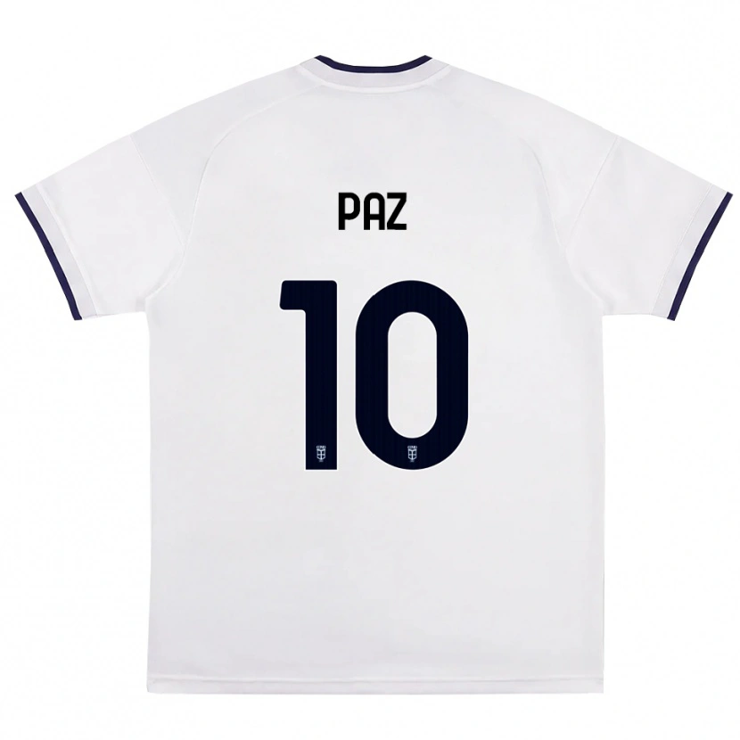 Danxen Dames Nico Paz #10 Wit Rood Koninklijk Blauw Uitshirt Uittenue 2026/27 T-Shirt