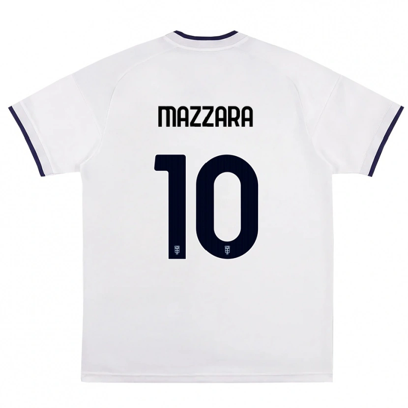 Danxen Dames Cristian Mazzara #10 Wit Rood Koninklijk Blauw Uitshirt Uittenue 2026/27 T-Shirt