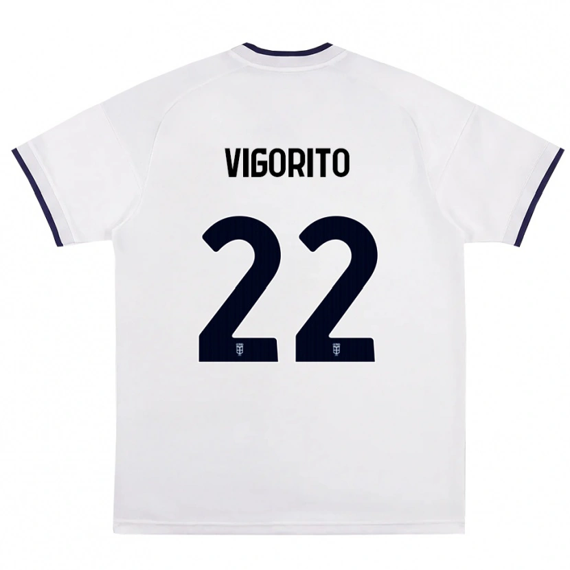 Danxen Dames Mauro Vigorito #22 Wit Rood Koninklijk Blauw Uitshirt Uittenue 2026/27 T-Shirt