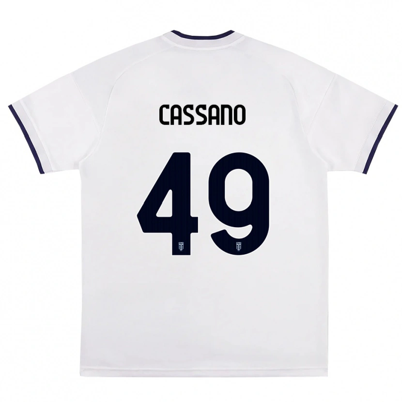 Danxen Dames Riccardo Cassano #49 Wit Rood Koninklijk Blauw Uitshirt Uittenue 2026/27 T-Shirt