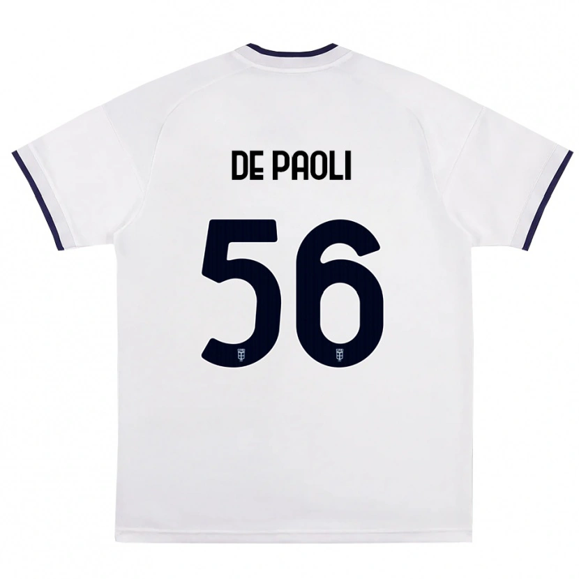 Danxen Dames Cristiano De Paoli #56 Wit Rood Koninklijk Blauw Uitshirt Uittenue 2026/27 T-Shirt