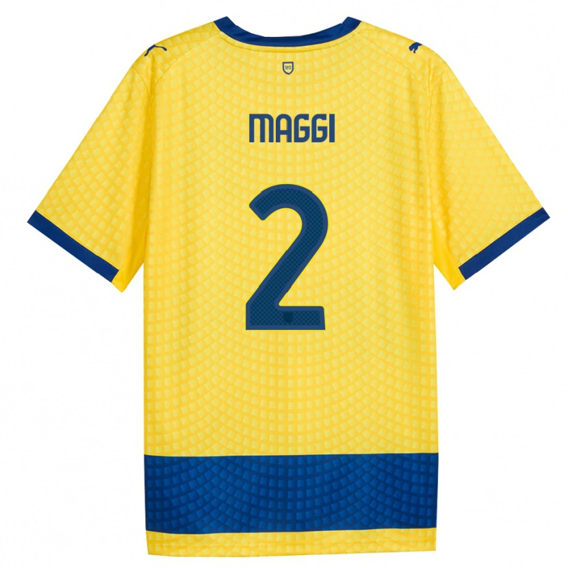 Danxen Dames Jacopo Maggi #2 Geel Blauw Zwart Uitshirt Uittenue 2026/27 T-Shirt