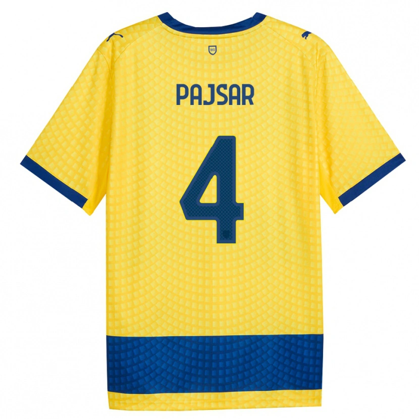 Danxen Dames Karlo Pajsar #4 Geel Blauw Zwart Uitshirt Uittenue 2026/27 T-Shirt