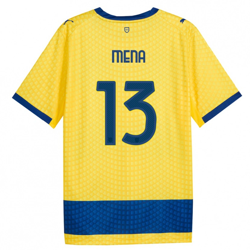 Danxen Dames Marlon Mena #13 Geel Blauw Zwart Uitshirt Uittenue 2026/27 T-Shirt