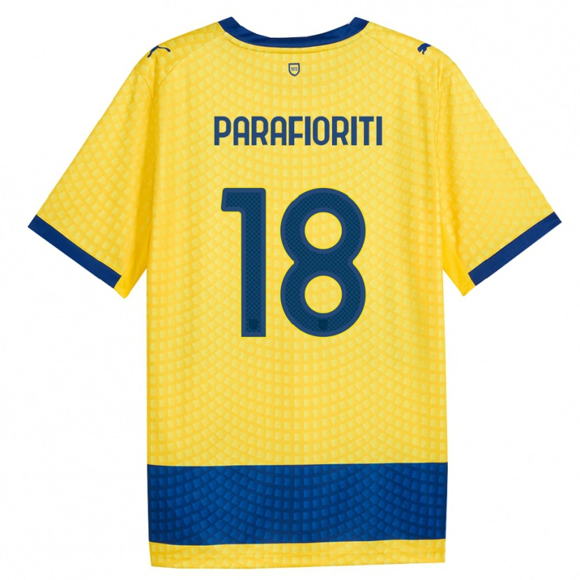 Danxen Dames Giovanni Parafioriti #18 Geel Blauw Zwart Uitshirt Uittenue 2026/27 T-Shirt