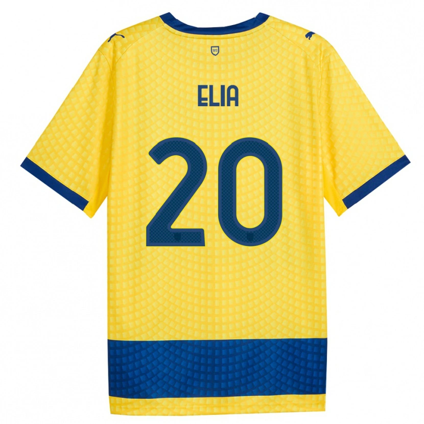 Danxen Dames Alessandro Elia #20 Geel Blauw Zwart Uitshirt Uittenue 2026/27 T-Shirt