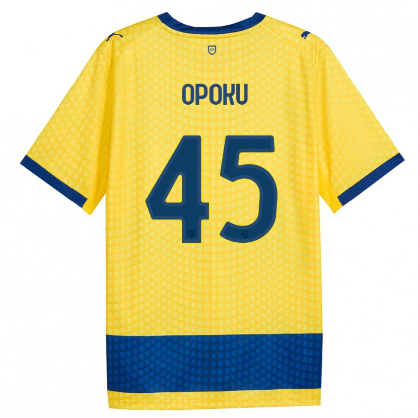 Danxen Dames Mama Opoku #45 Geel Blauw Zwart Uitshirt Uittenue 2026/27 T-Shirt
