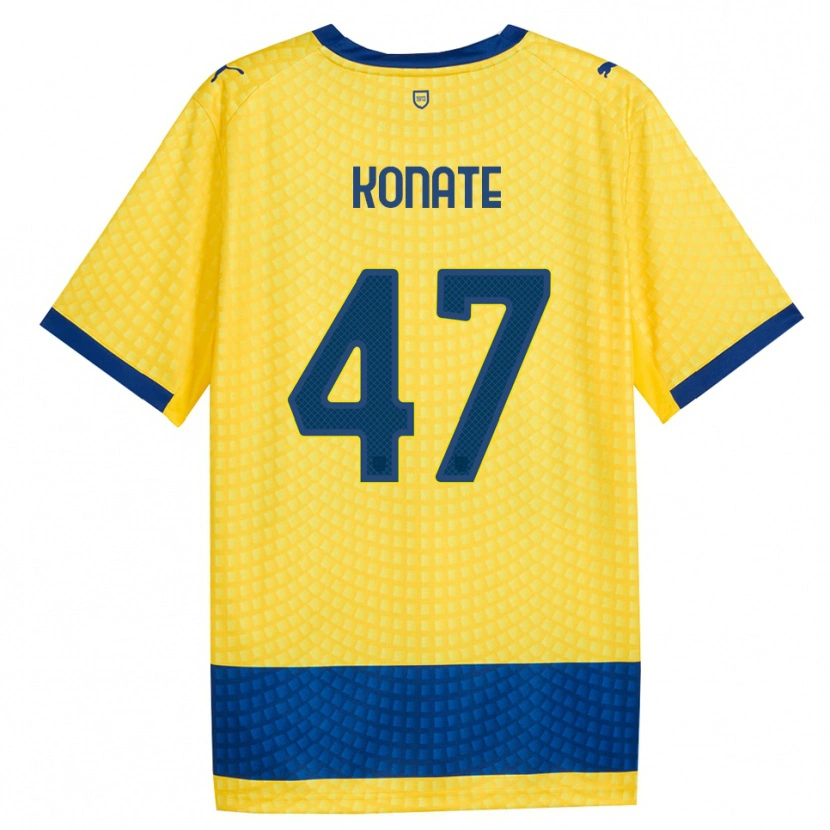 Danxen Dames Abdou-Salam Konate #47 Geel Blauw Zwart Uitshirt Uittenue 2026/27 T-Shirt