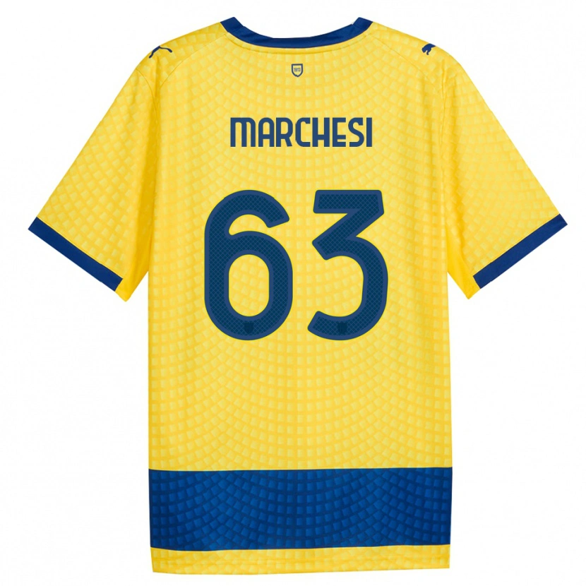 Danxen Dames Lorenzo Marchesi #63 Geel Blauw Zwart Uitshirt Uittenue 2026/27 T-Shirt