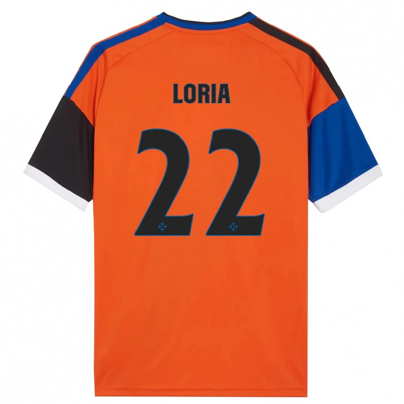 Danxen Dames Leonardo Loria #22 Oranje Blauw Zwart Wit Uitshirt Uittenue 2026/27 T-Shirt