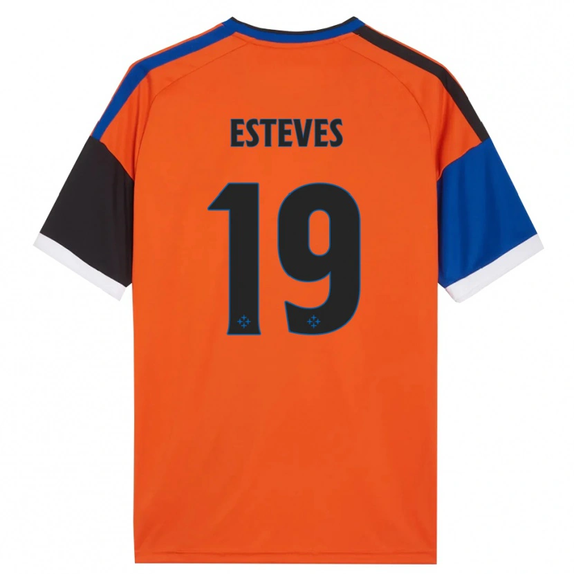 Danxen Dames Tomás Esteves #19 Oranje Blauw Zwart Wit Uitshirt Uittenue 2026/27 T-Shirt