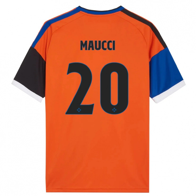 Danxen Dames Giacomo Maucci #20 Oranje Blauw Zwart Wit Uitshirt Uittenue 2026/27 T-Shirt