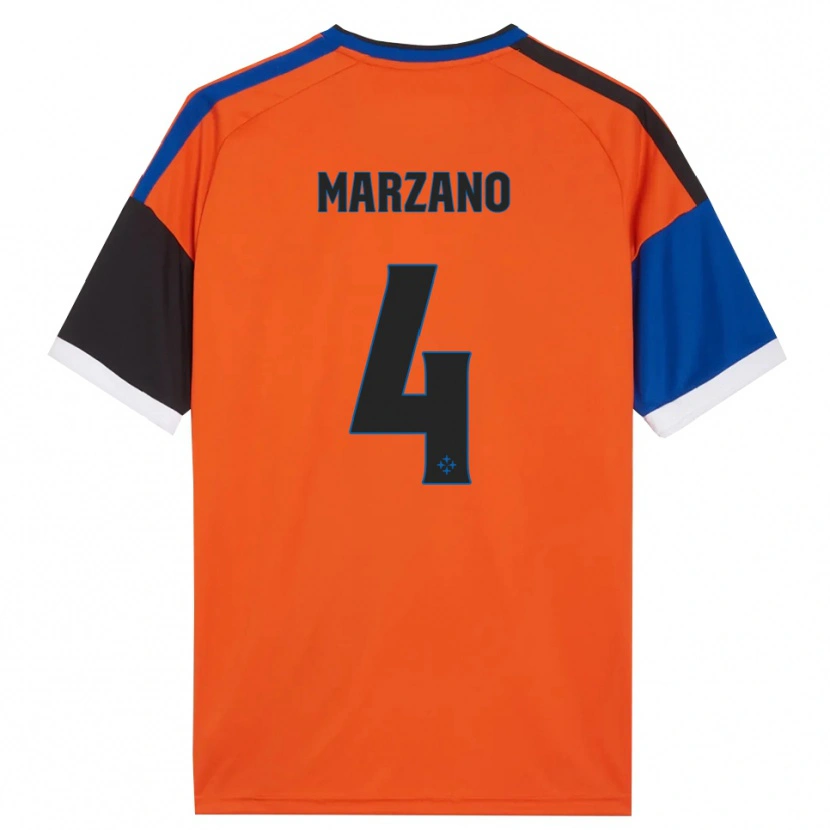 Danxen Dames Michelangelo Marzano #4 Oranje Blauw Zwart Wit Uitshirt Uittenue 2026/27 T-Shirt