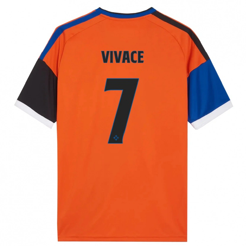 Danxen Dames Cristian Vivace #7 Oranje Blauw Zwart Wit Uitshirt Uittenue 2026/27 T-Shirt