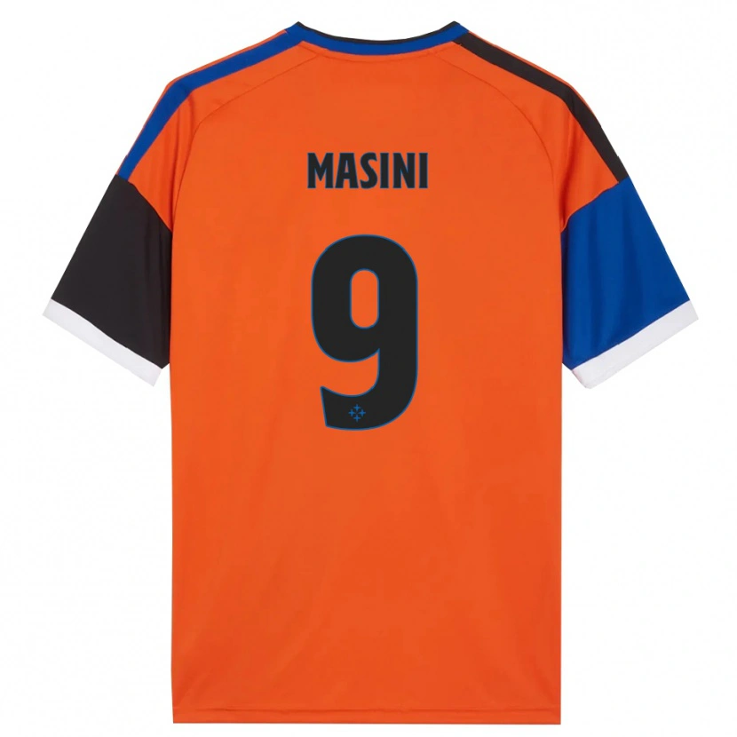 Danxen Dames Tommaso Masini #9 Oranje Blauw Zwart Wit Uitshirt Uittenue 2026/27 T-Shirt