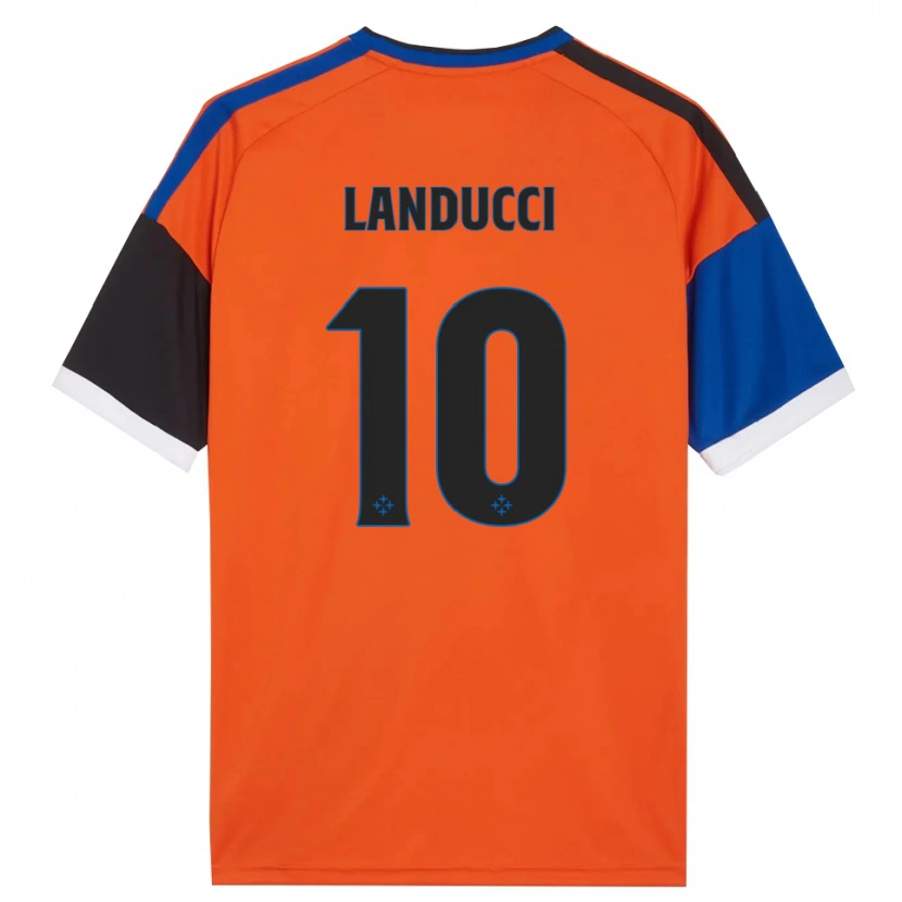 Danxen Dames Umberto Landucci #10 Oranje Blauw Zwart Wit Uitshirt Uittenue 2026/27 T-Shirt
