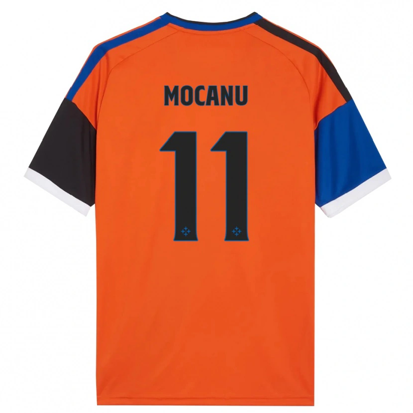 Danxen Dames Andreas Mocanu #11 Oranje Blauw Zwart Wit Uitshirt Uittenue 2026/27 T-Shirt