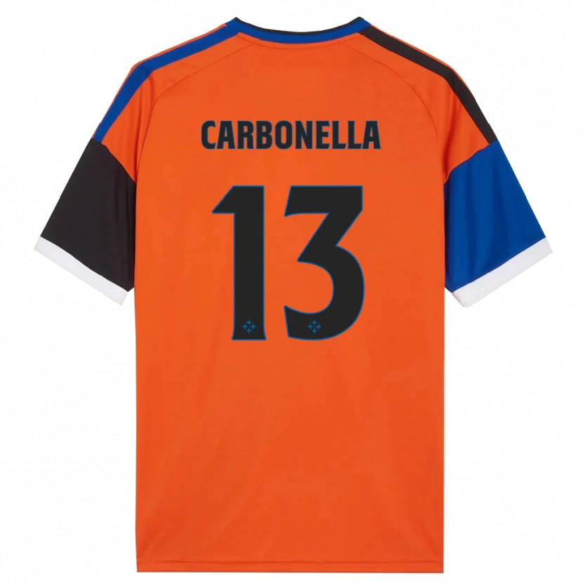 Danxen Dames Francesco Carbonella #13 Oranje Blauw Zwart Wit Uitshirt Uittenue 2026/27 T-Shirt