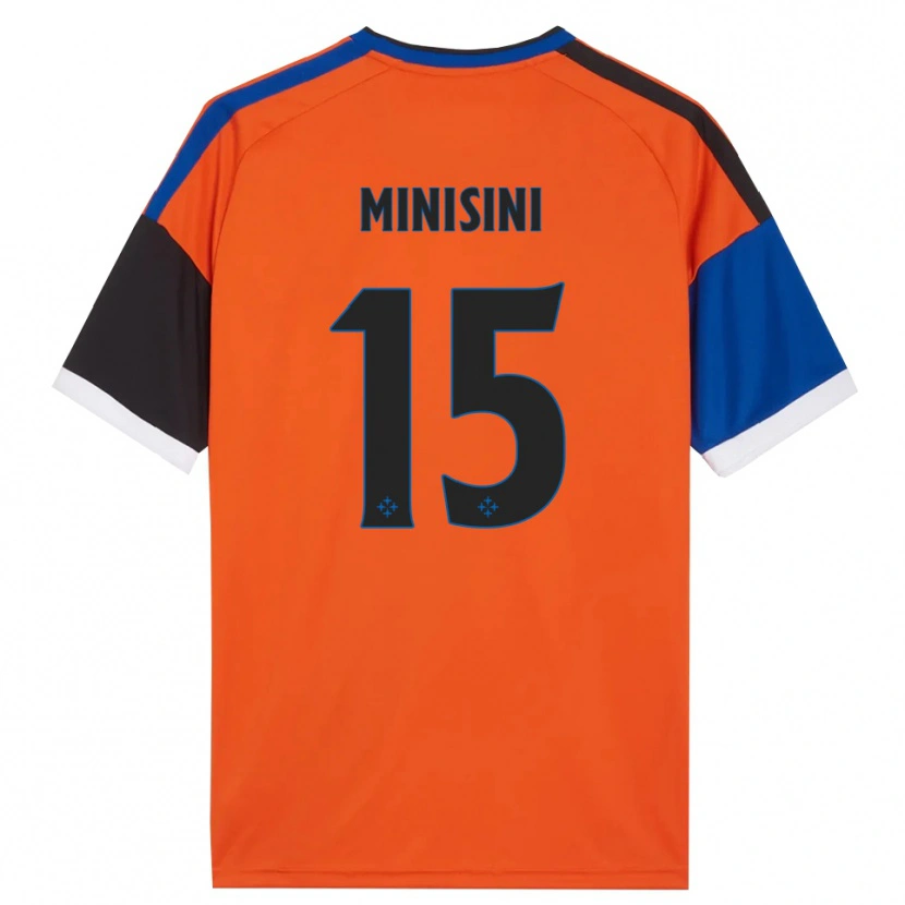 Danxen Dames Niccolò Minisini #15 Oranje Blauw Zwart Wit Uitshirt Uittenue 2026/27 T-Shirt