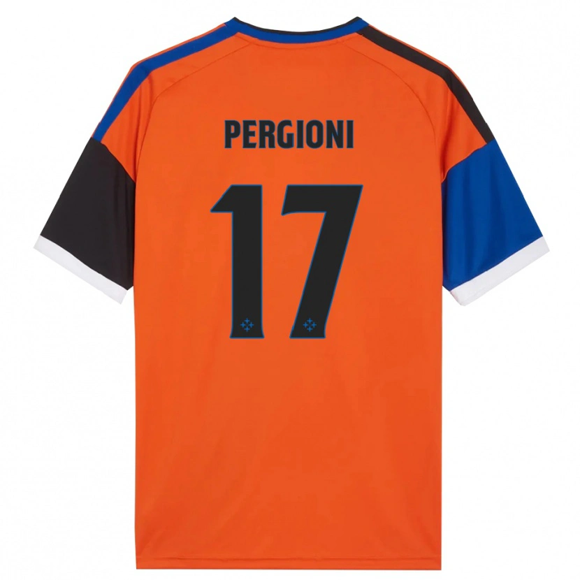 Danxen Dames Kevin Pergioni #17 Oranje Blauw Zwart Wit Uitshirt Uittenue 2026/27 T-Shirt