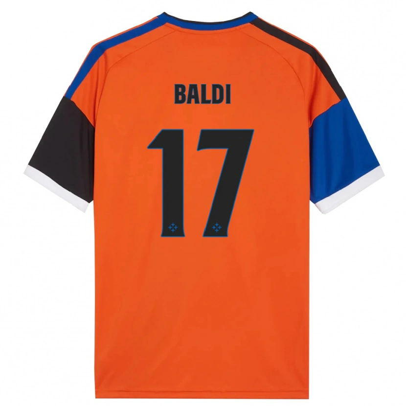 Danxen Dames Andrea Baldi #17 Oranje Blauw Zwart Wit Uitshirt Uittenue 2026/27 T-Shirt