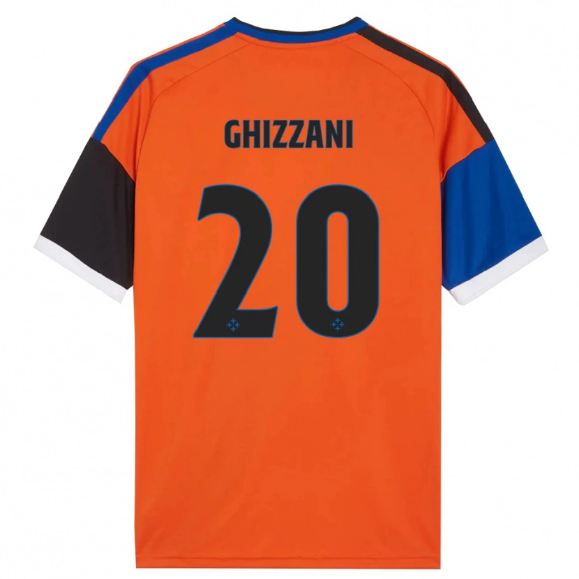 Danxen Dames Lapo Ghizzani #20 Oranje Blauw Zwart Wit Uitshirt Uittenue 2026/27 T-Shirt