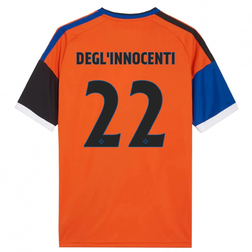 Danxen Dames Luca Degl'innocenti #22 Oranje Blauw Zwart Wit Uitshirt Uittenue 2026/27 T-Shirt