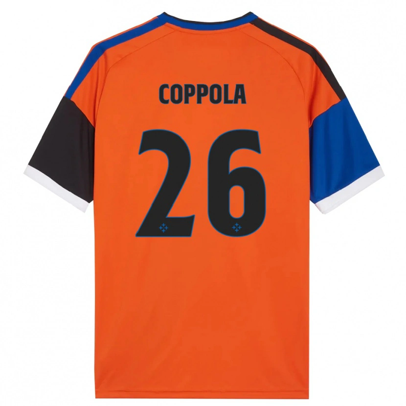 Danxen Dames Francesco Coppola #26 Oranje Blauw Zwart Wit Uitshirt Uittenue 2026/27 T-Shirt