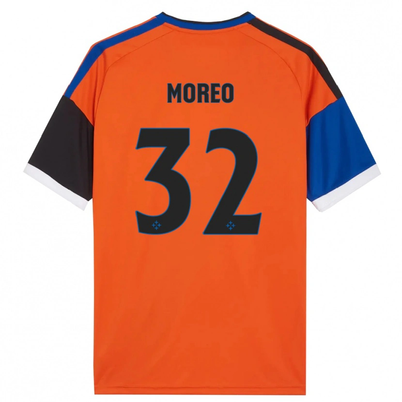 Danxen Dames Stefano Moreo #32 Oranje Blauw Zwart Wit Uitshirt Uittenue 2026/27 T-Shirt