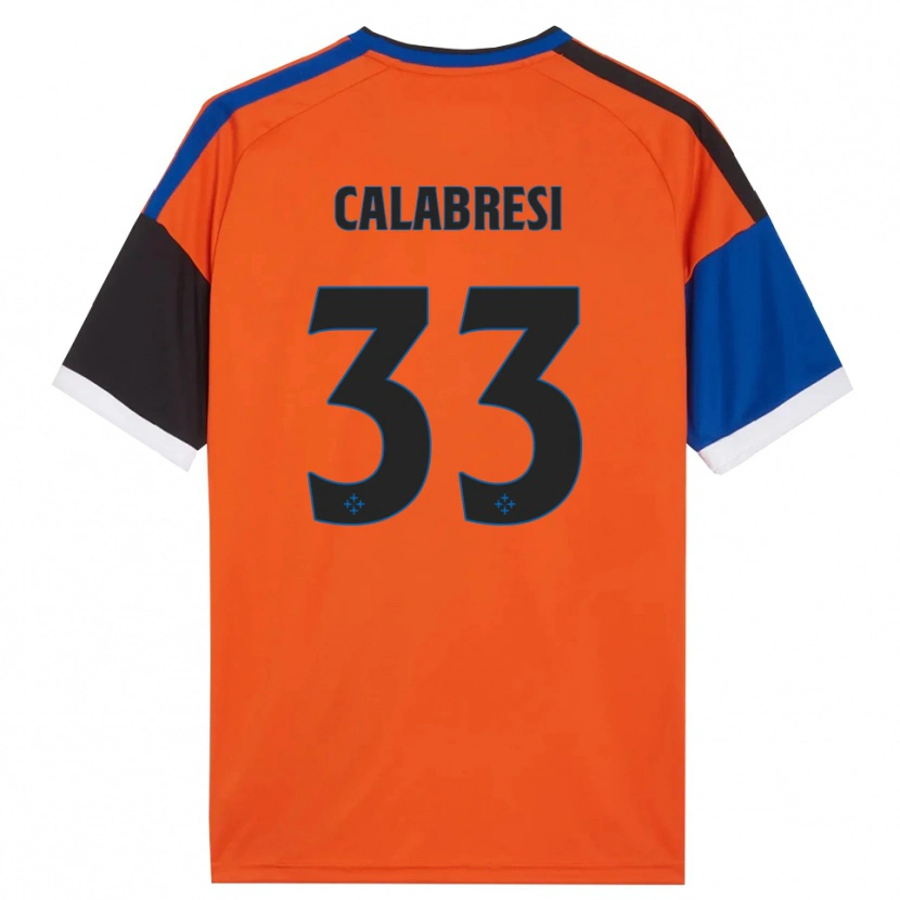 Danxen Dames Arturo Calabresi #33 Oranje Blauw Zwart Wit Uitshirt Uittenue 2026/27 T-Shirt
