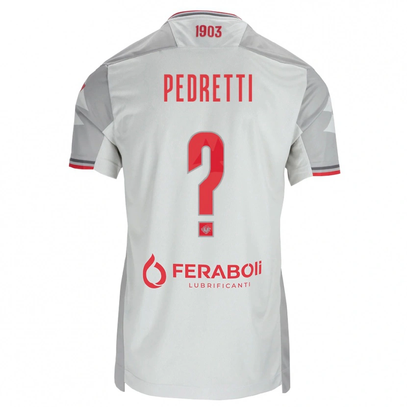 Danxen Dames Luca Pedretti #0 Grijs Wit Rood Uitshirt Uittenue 2026/27 T-Shirt