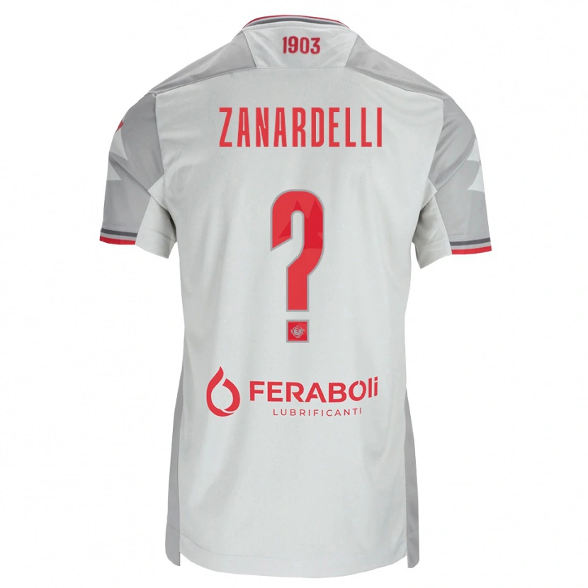 Danxen Dames Nicola Zanardelli #0 Grijs Wit Rood Uitshirt Uittenue 2026/27 T-Shirt
