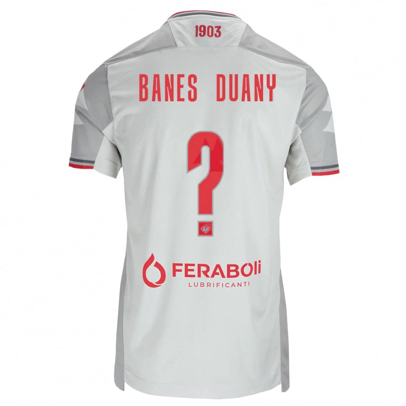 Danxen Dames Alessandro Banes Duany #0 Grijs Wit Rood Uitshirt Uittenue 2026/27 T-Shirt