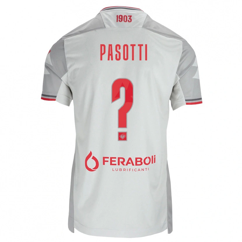 Danxen Dames Fabrizio Pasotti #0 Grijs Wit Rood Uitshirt Uittenue 2026/27 T-Shirt