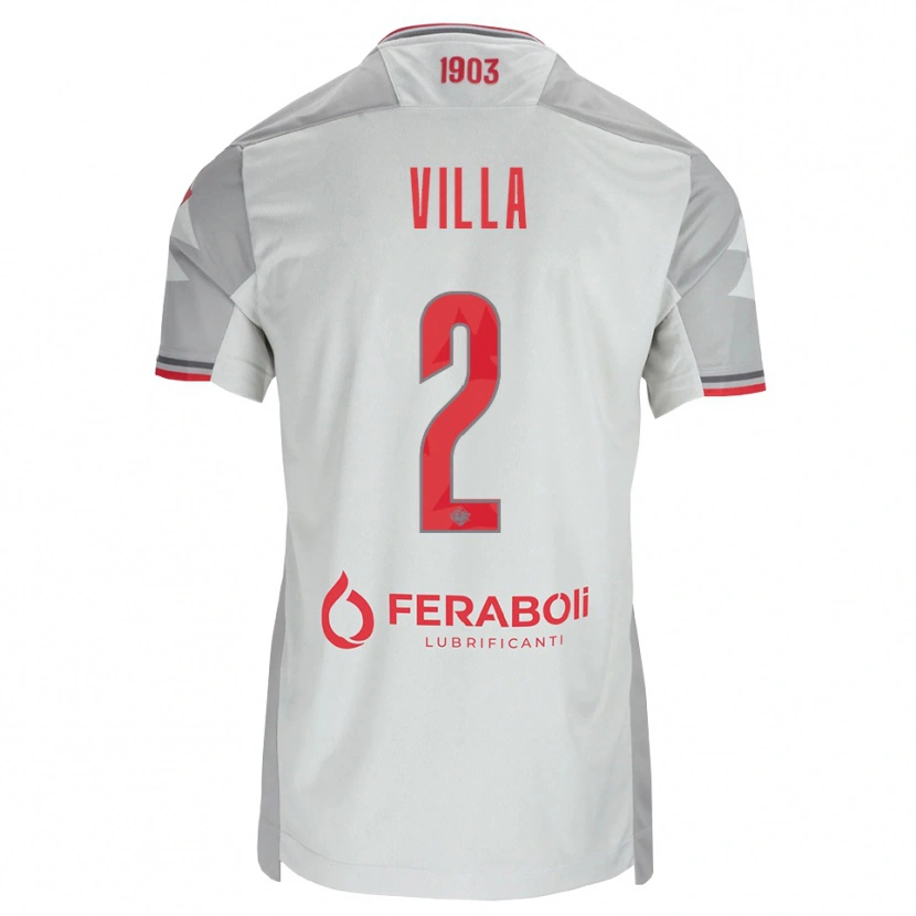 Danxen Dames Riccardo Villa #2 Grijs Wit Rood Uitshirt Uittenue 2026/27 T-Shirt