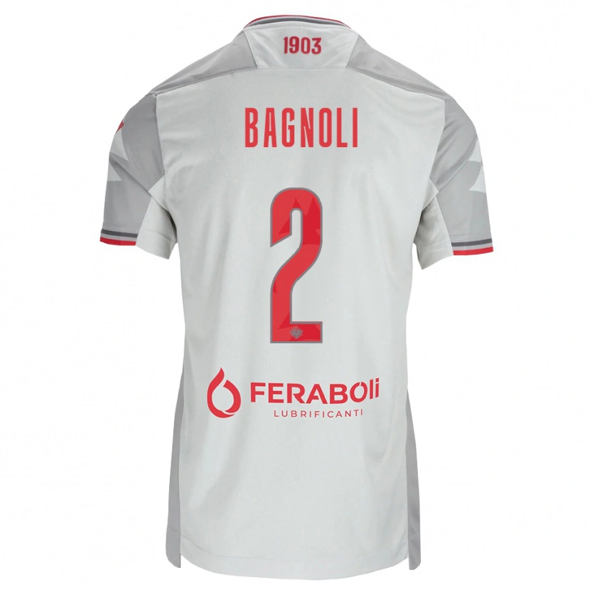 Danxen Dames Edoardo Bagnoli #2 Grijs Wit Rood Uitshirt Uittenue 2026/27 T-Shirt