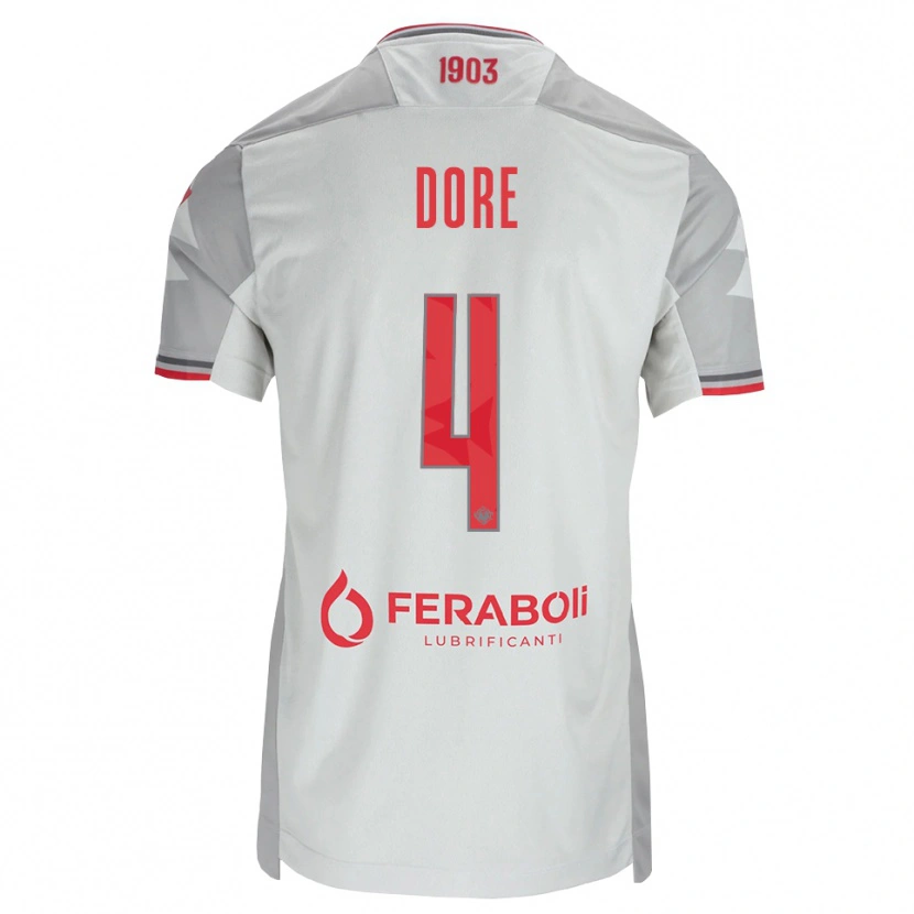 Danxen Dames Salvatore Dore #4 Grijs Wit Rood Uitshirt Uittenue 2026/27 T-Shirt