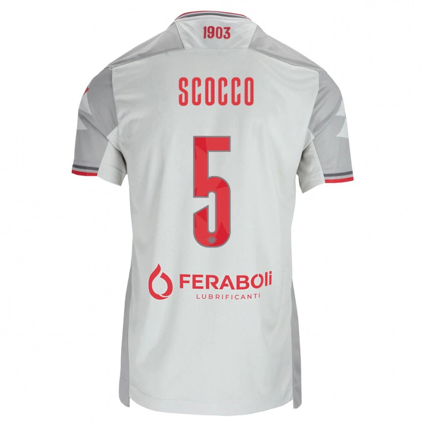 Danxen Dames Lionel Scocco #5 Grijs Wit Rood Uitshirt Uittenue 2026/27 T-Shirt