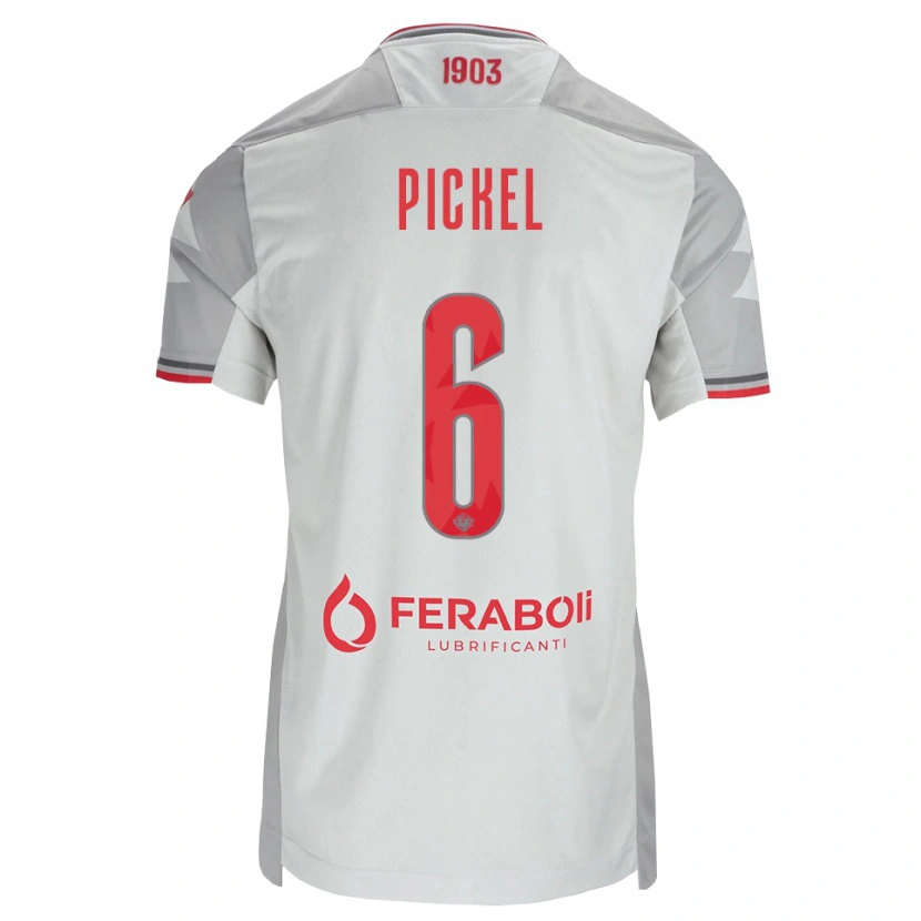 Danxen Dames Charles Pickel #6 Grijs Wit Rood Uitshirt Uittenue 2026/27 T-Shirt