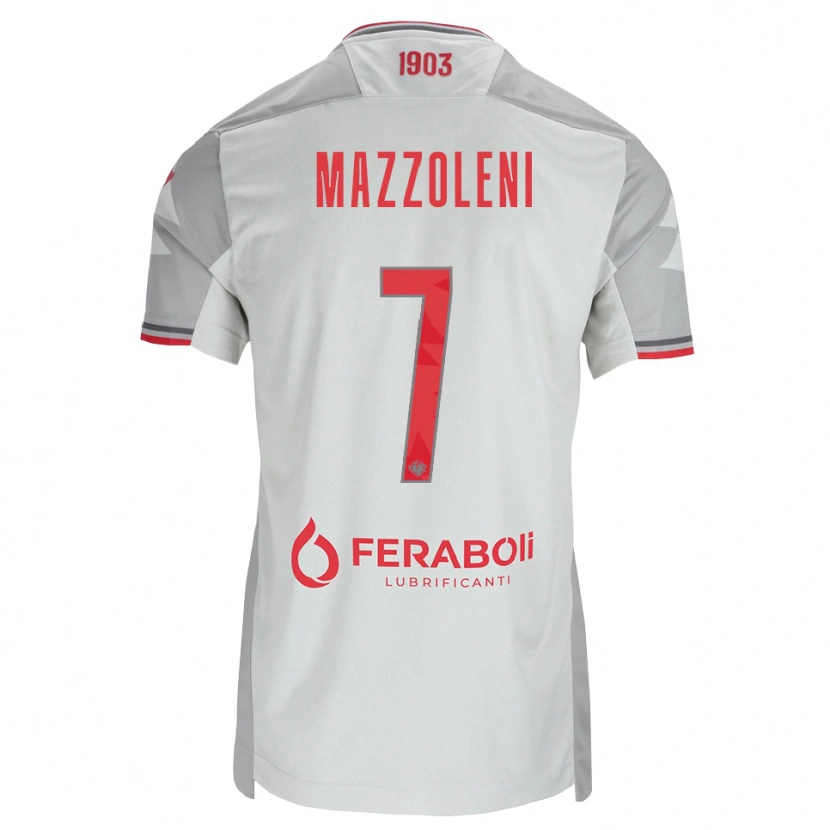 Danxen Dames Andrea Mazzoleni #7 Grijs Wit Rood Uitshirt Uittenue 2026/27 T-Shirt
