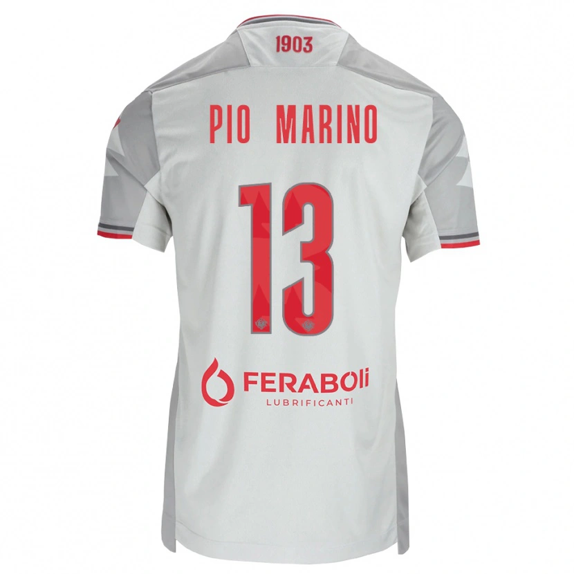 Danxen Dames Lorenzo Pio Marino #13 Grijs Wit Rood Uitshirt Uittenue 2026/27 T-Shirt
