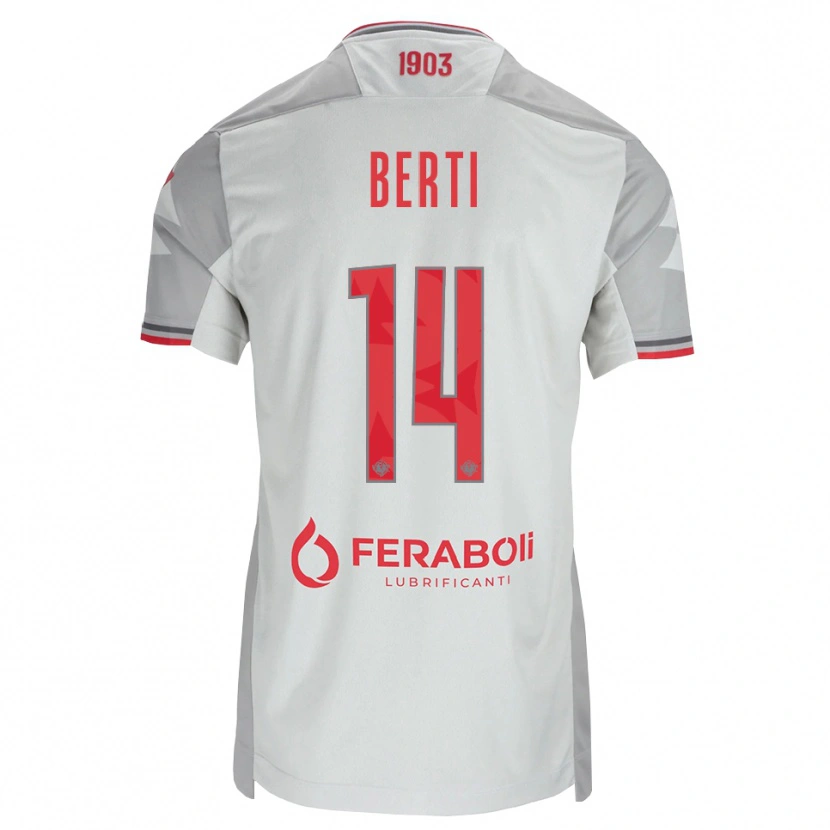 Danxen Dames Tommaso Berti #14 Grijs Wit Rood Uitshirt Uittenue 2026/27 T-Shirt